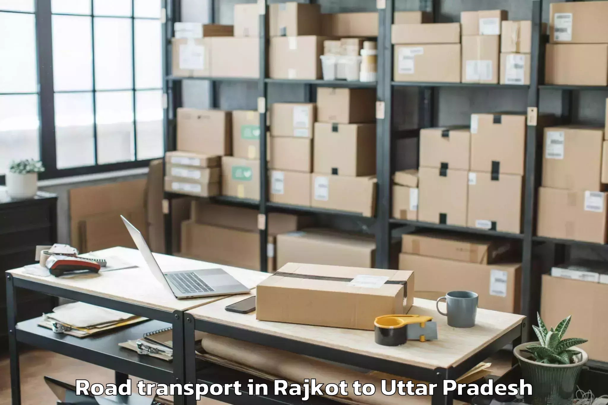 Top Rajkot to Safipur Road Transport Available